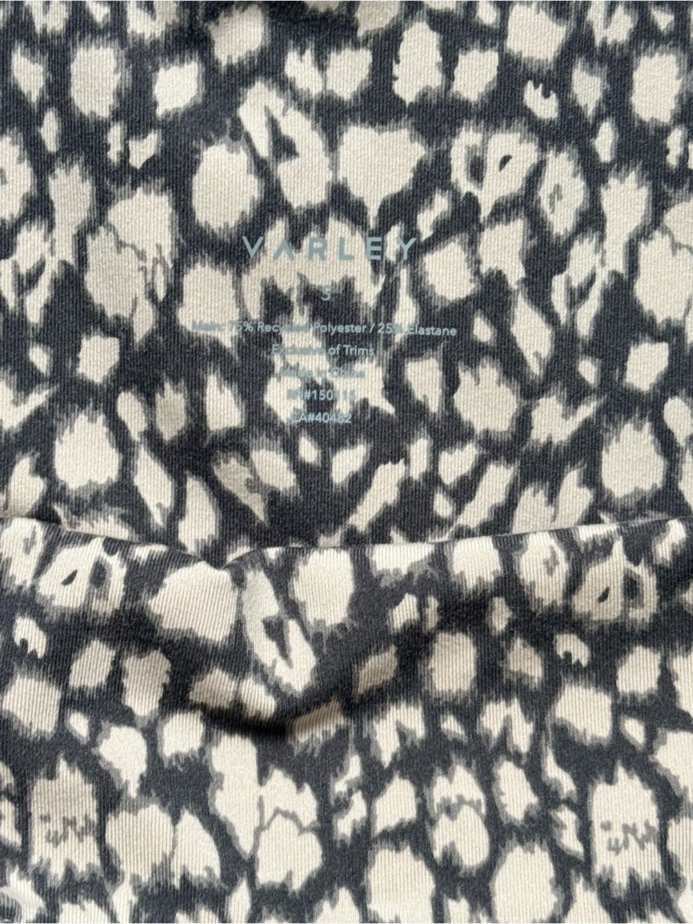 Varley High Rise Animal Print Cropped Leggings Size Small Beige Black - Picture 5 of 9